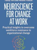 Book cover: Neuroscience for Change at Work, blue background with circular brain illustration